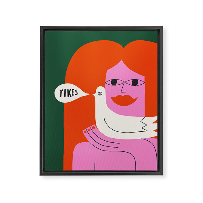 Yikes! Framed Canvas Print Gallery Image 1