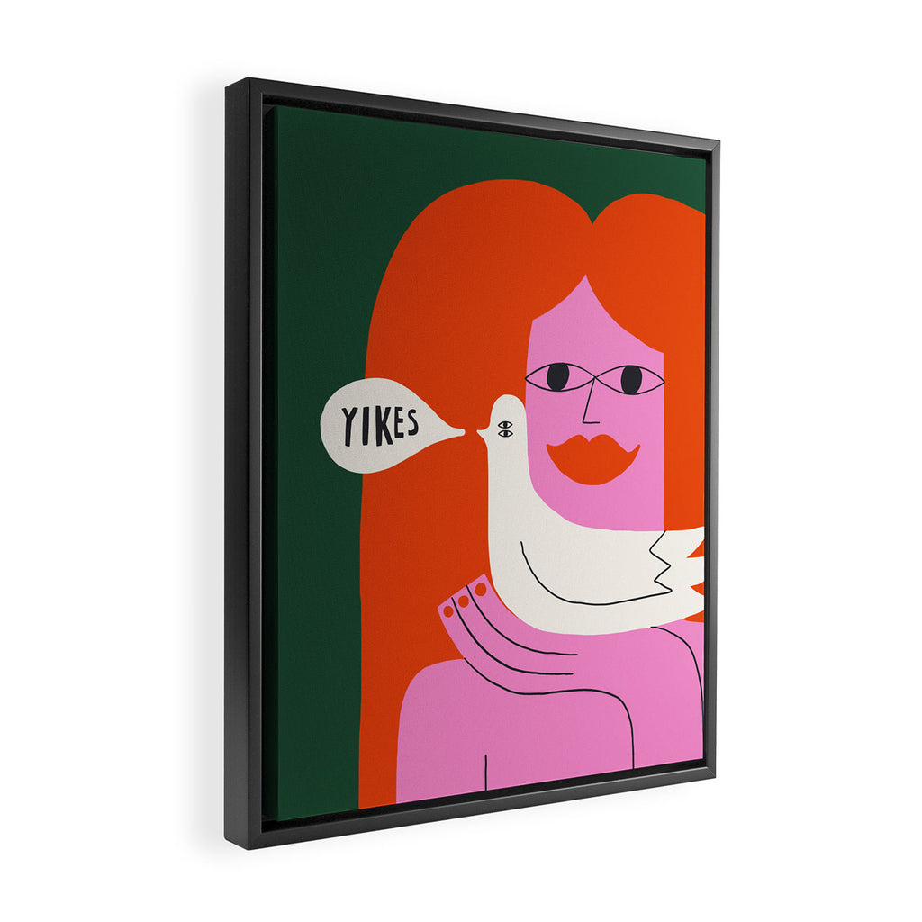 Yikes! Framed Canvas Print Gallery Image 2