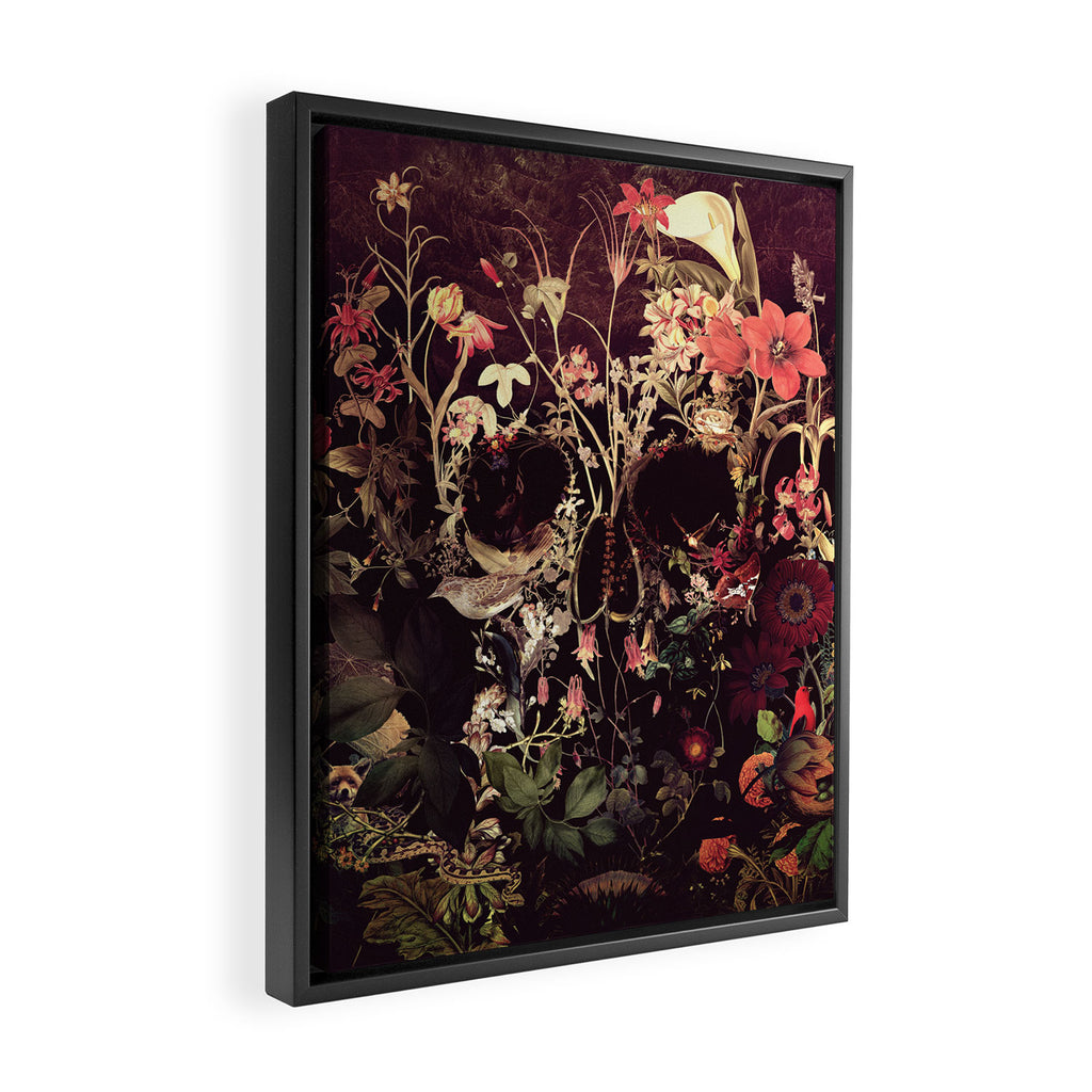 Bloom Skull Framed Canvas Print Gallery Image 2