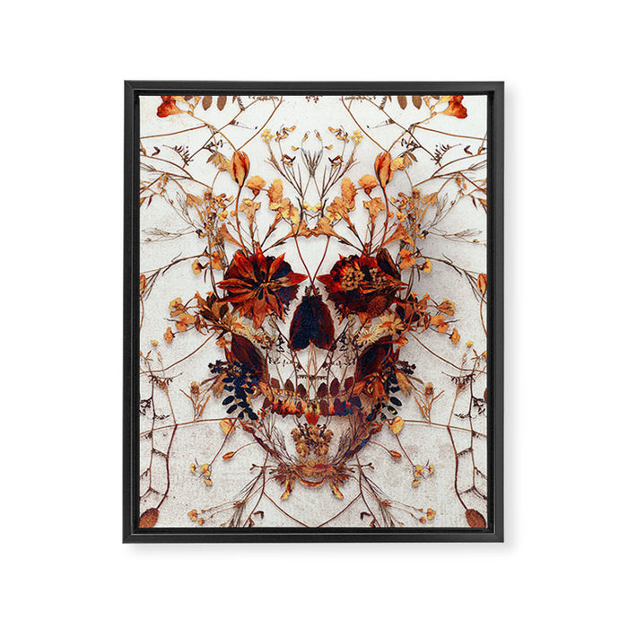 Delicate Skull Framed Canvas Print Gallery Image 1