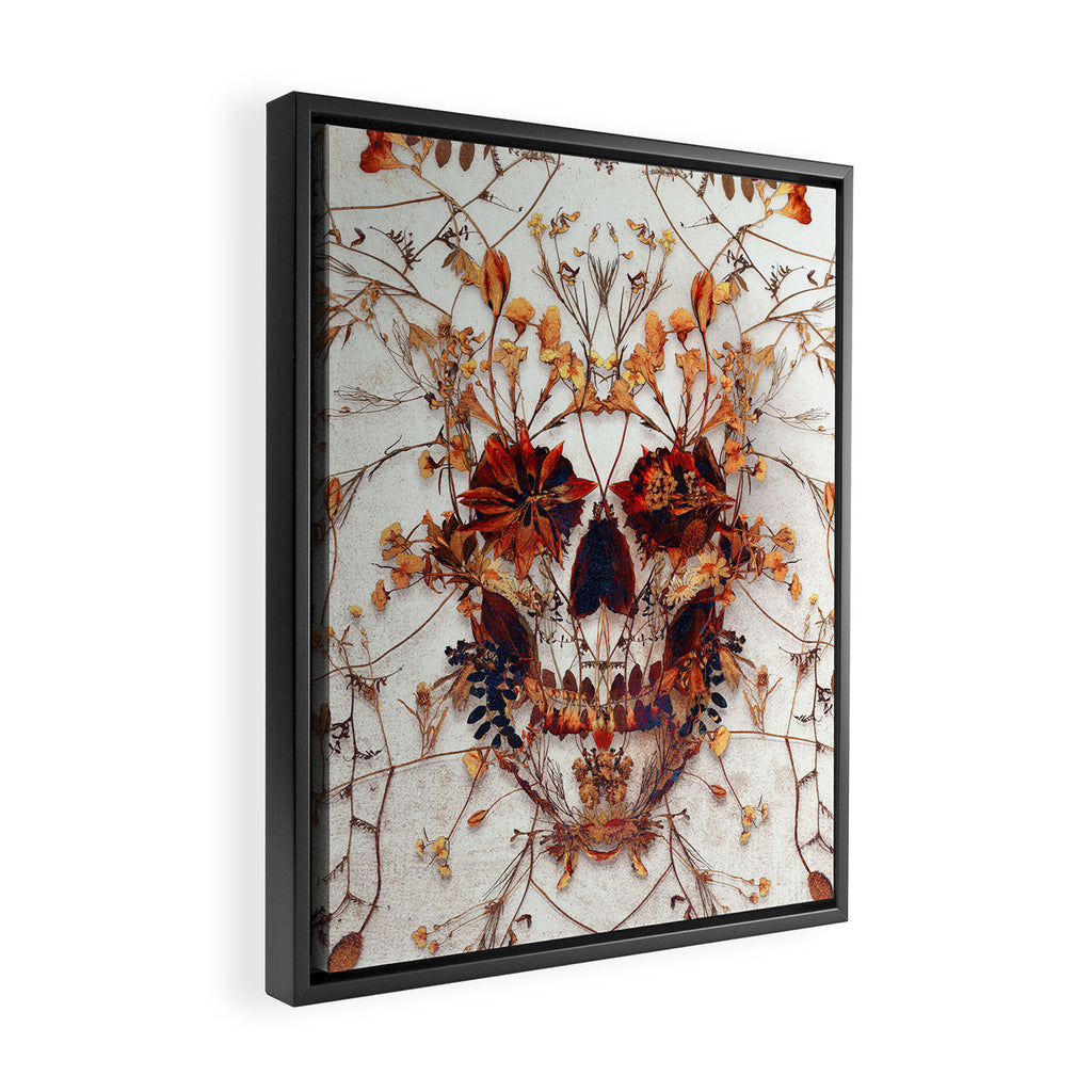 Delicate Skull Framed Canvas Print Gallery Image 2
