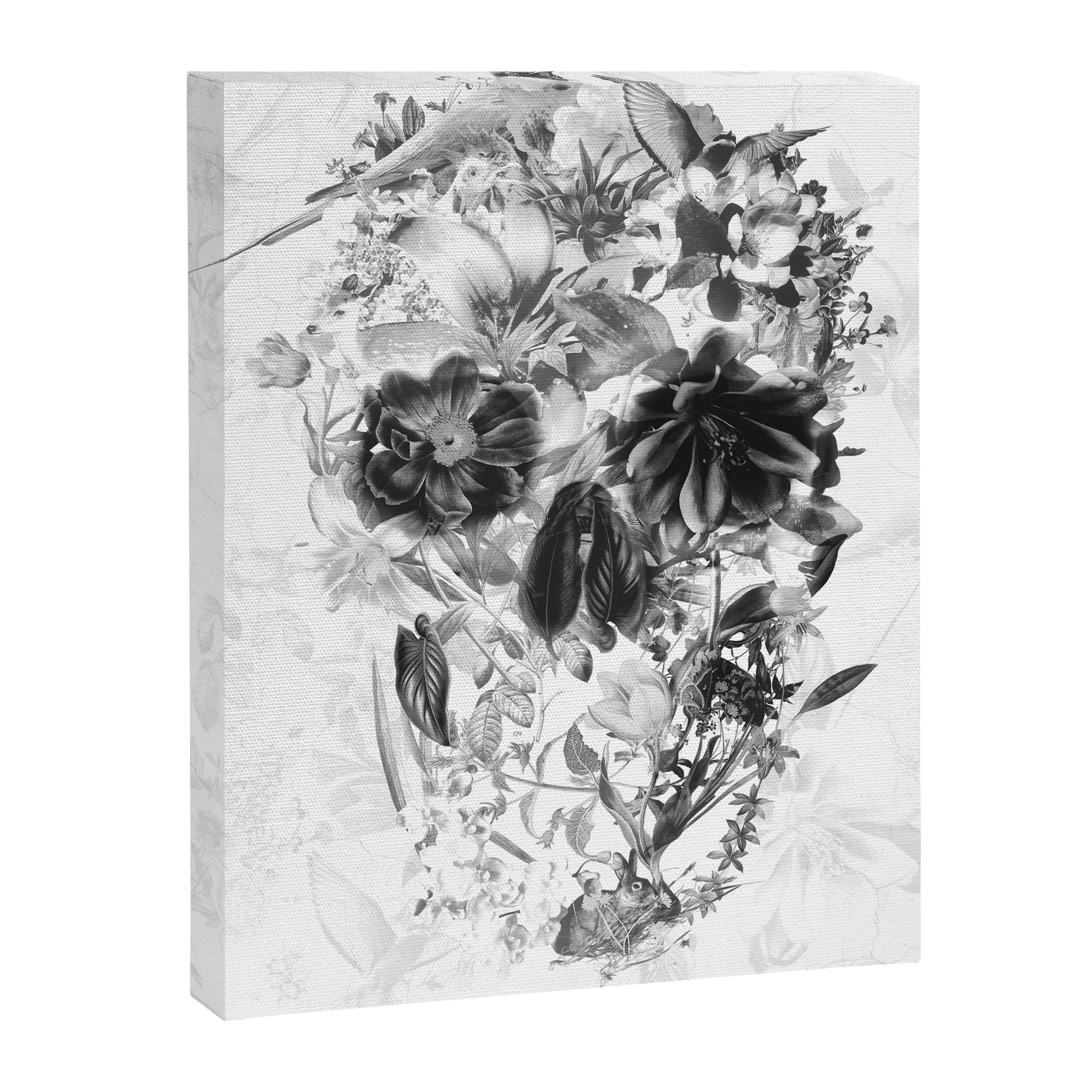 New Skull Light B&W Canvas Print Gallery Image 3