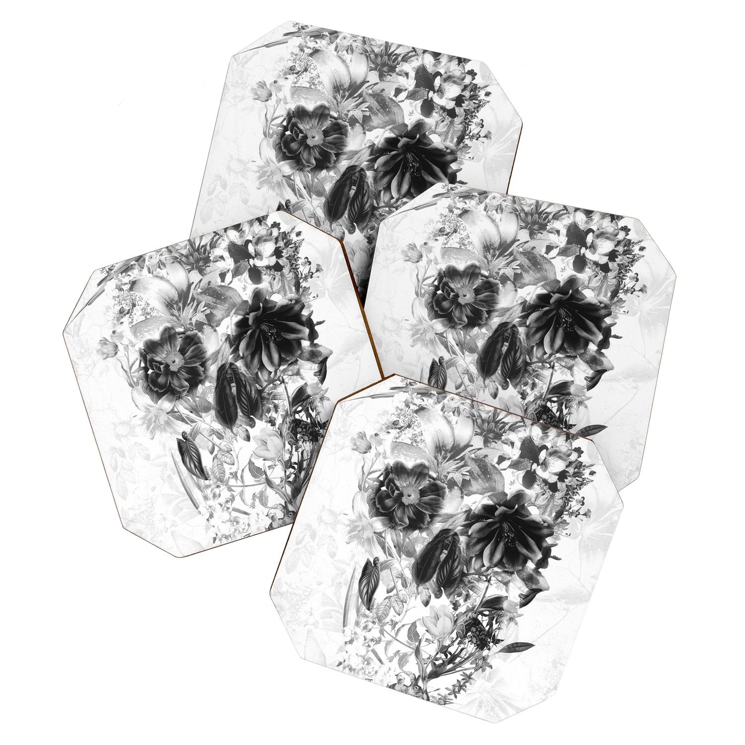 New Skull Light B&W Coaster Gallery Image 1