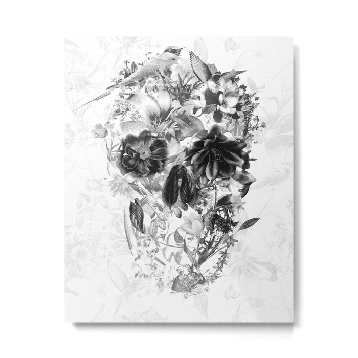 New Skull Light B&W Metal Print Gallery Image 1
