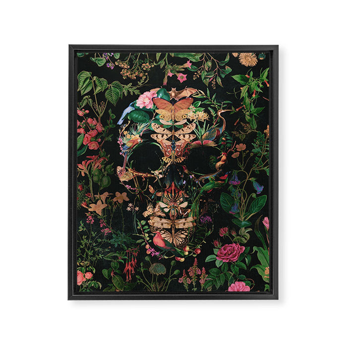 Papilion Skull Framed Canvas Print Gallery Image 1