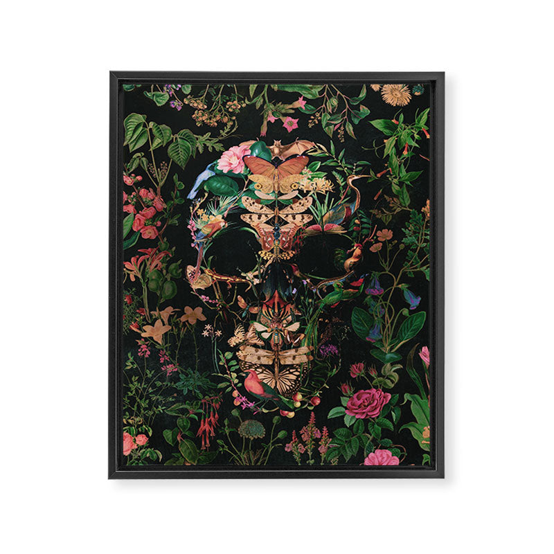 Papilion Skull Framed Canvas Print Gallery Image 8