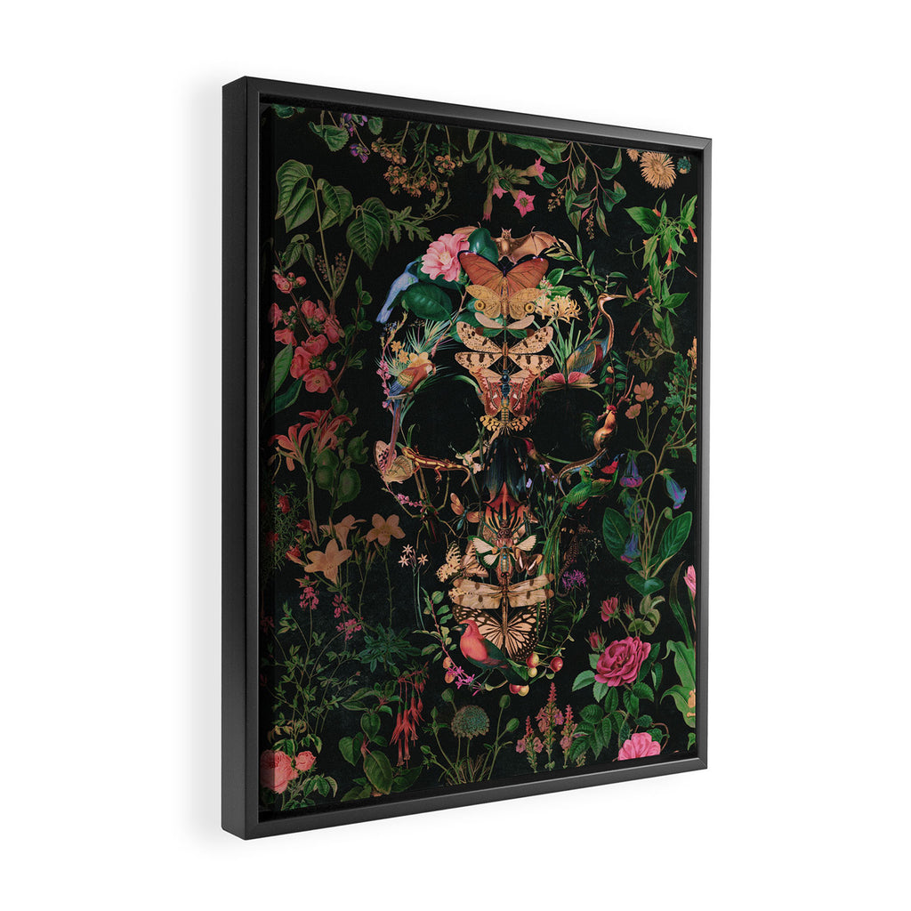 Papilion Skull Framed Canvas Print Gallery Image 2