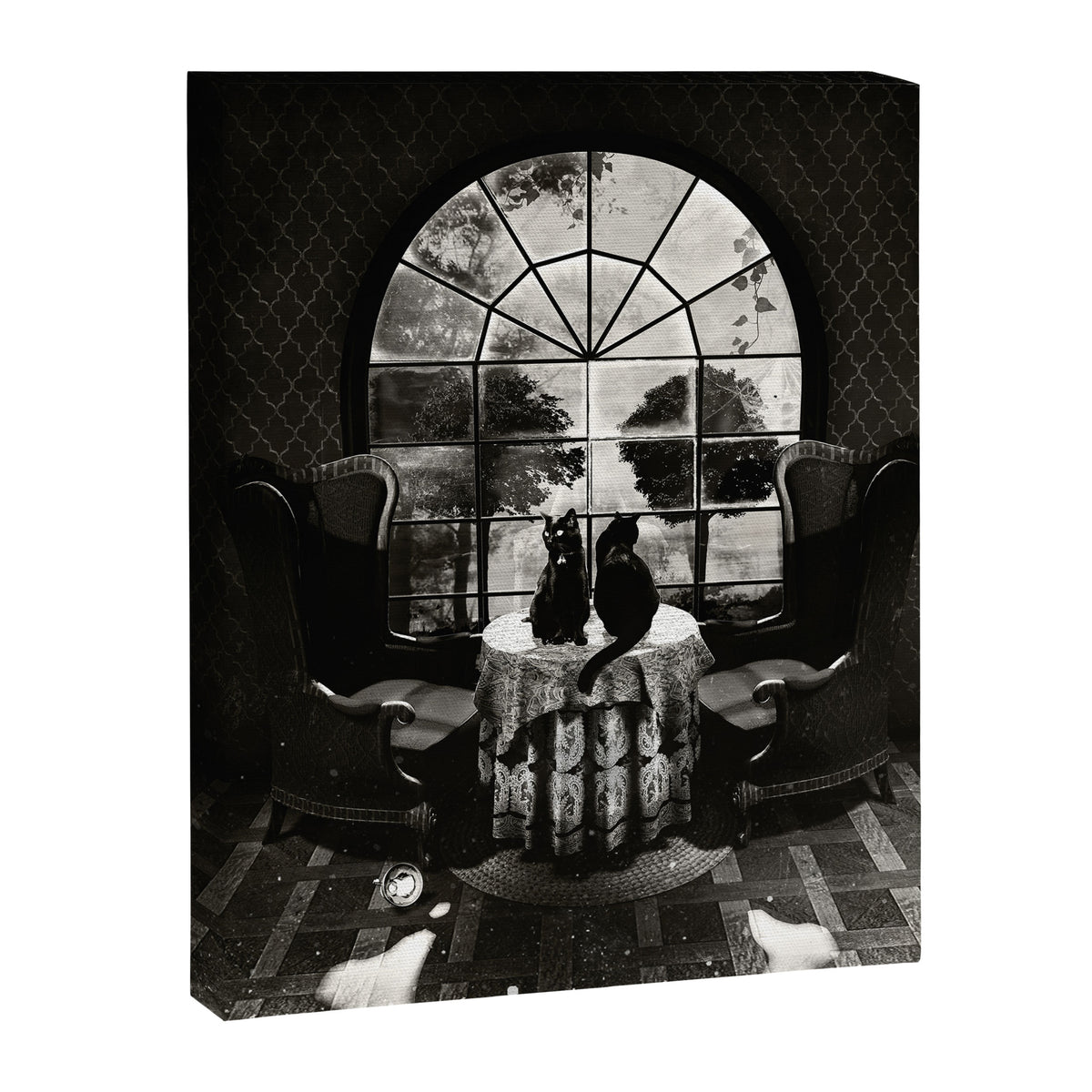 Room Skull B&W Canvas Print Gallery Image 8