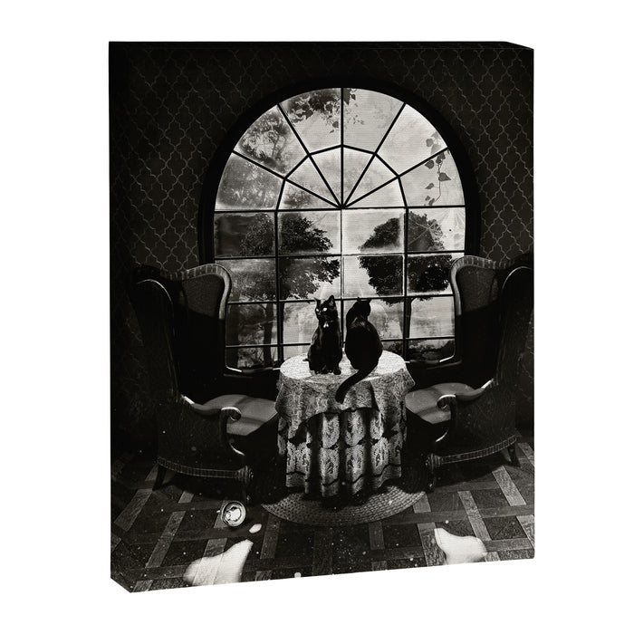 Room Skull B&W Canvas Print Gallery Image 1