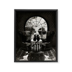Room Skull B&W Framed Canvas Print Gallery Image 8