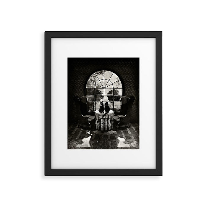 Room Skull B&W Framed Art Print Gallery Image 1