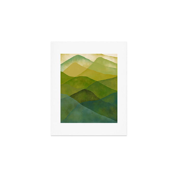 Abstract  Art Print - Watercolor Mountain #7 Art Print Gallery Image 1