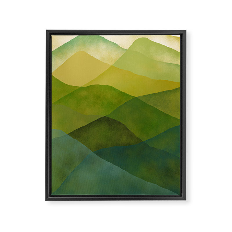 Abstract  Art Print - Watercolor Mountain #7 Framed Canvas Print Gallery Image 8