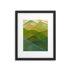 Abstract  Art Print - Watercolor Mountain #7 Framed Art Print Gallery Image 6