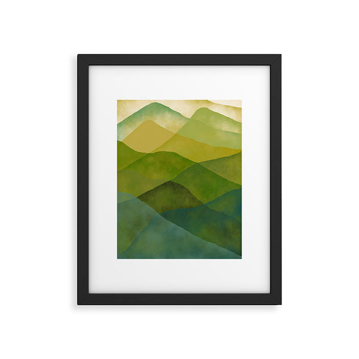 Abstract  Art Print - Watercolor Mountain #7 Framed Art Print Gallery Image 1
