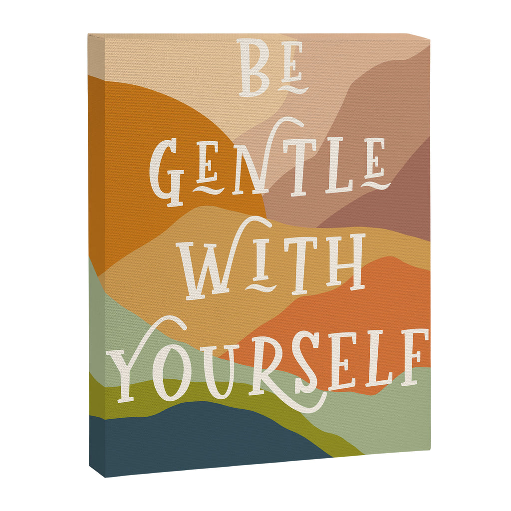 Be Gentle With Yourself - Modern Typography Print Canvas Print Gallery Image 6