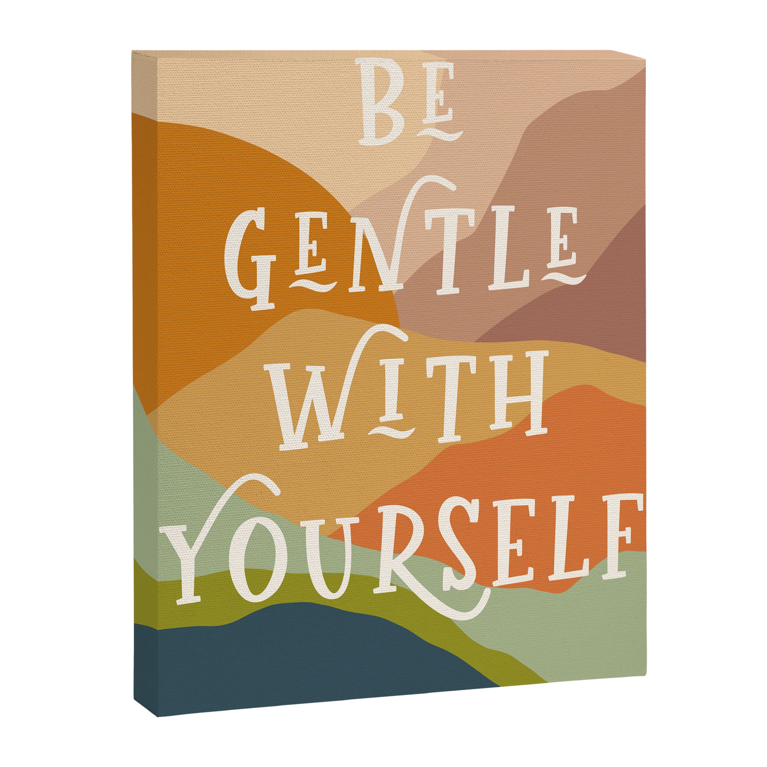 Be Gentle With Yourself - Modern Typography Print Canvas Print Gallery Image 6