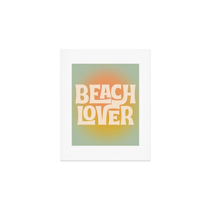 Beach Lover- Modern Typography Print Art Print Gallery Image 1