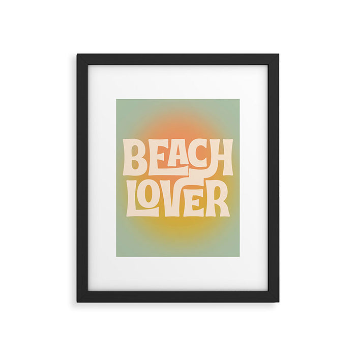 Beach Lover- Modern Typography Print Framed Art Print Gallery Image 1