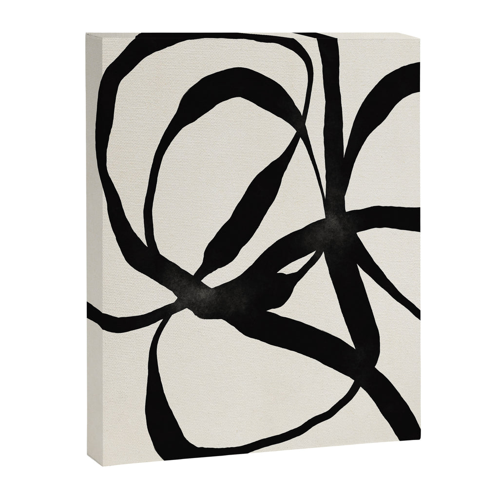 Black Twist 1 - Modern Art Print Canvas Print Gallery Image 3