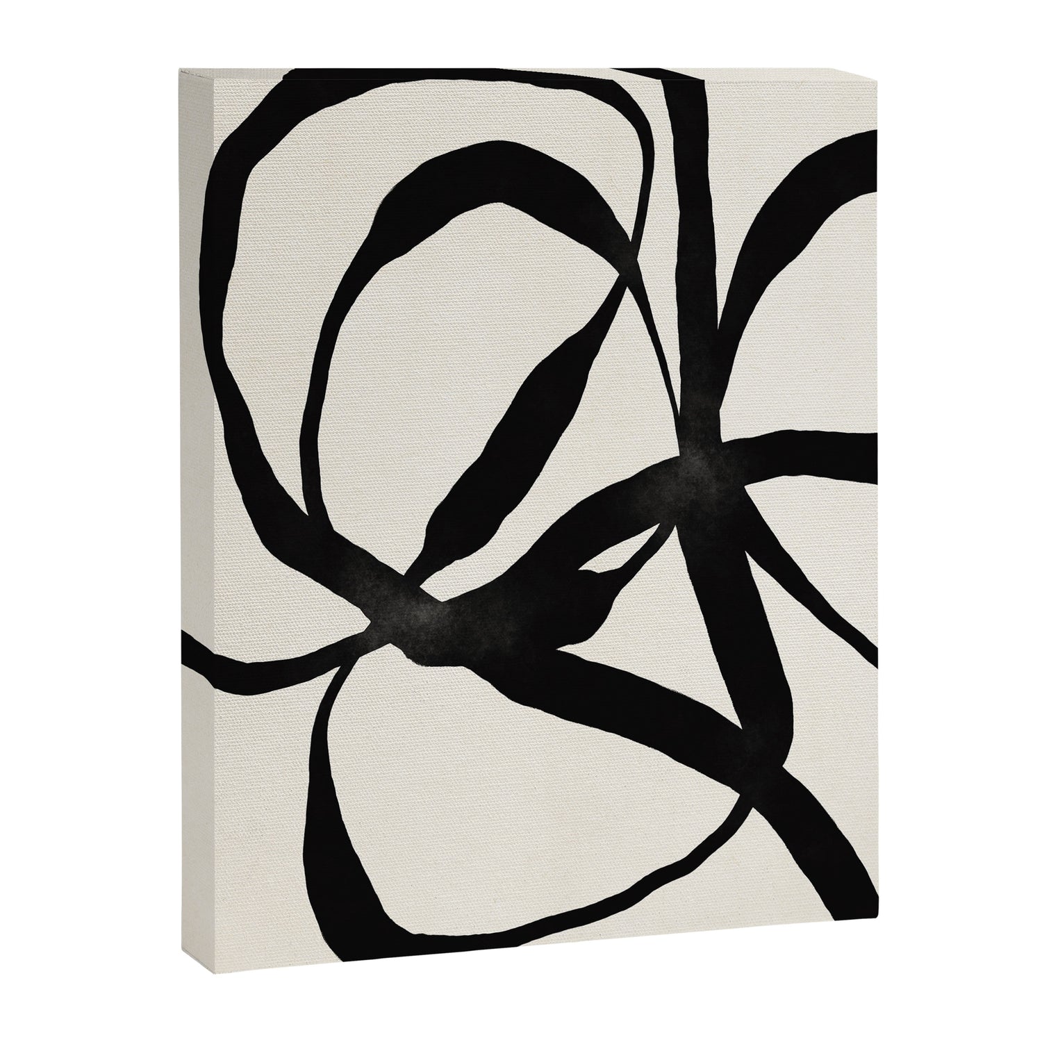 Black Twist 1 - Modern Art Print Canvas Print Gallery Image 3
