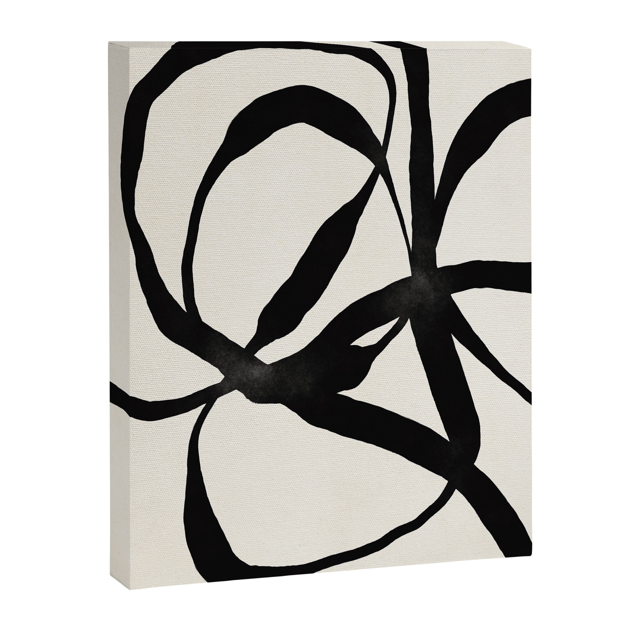 Black Twist 1 - Modern Art Print Canvas Print Gallery Image 3