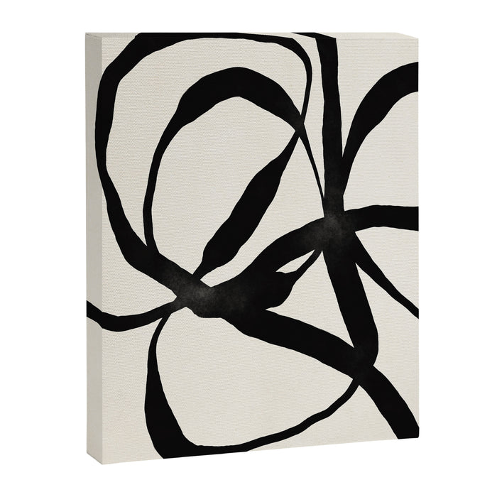 Black Twist 1 - Modern Art Print Canvas Print Gallery Image 1