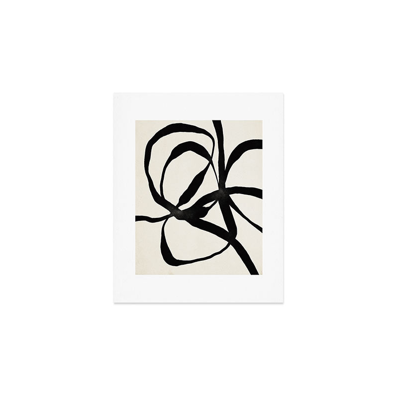 Black Twist 1 - Modern Art Print Art Print Gallery Image 1