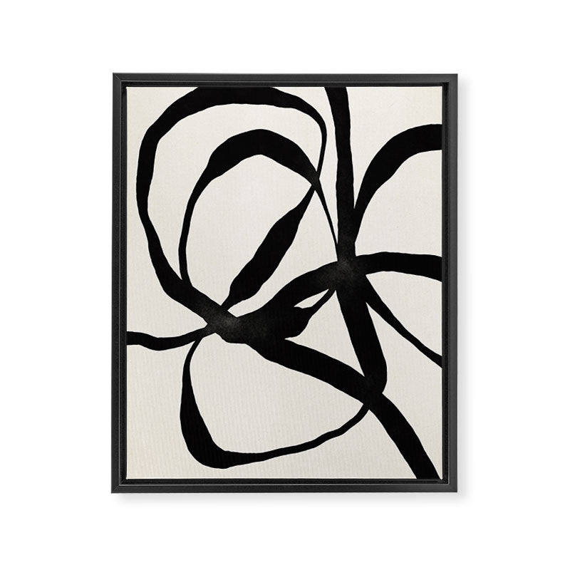 Black Twist 1 - Modern Art Print Framed Canvas Print Gallery Image 8