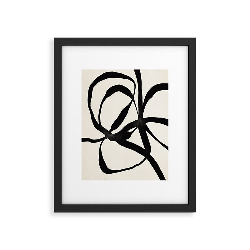 Black Twist 1 - Modern Art Print Framed Art Print Gallery Image 6