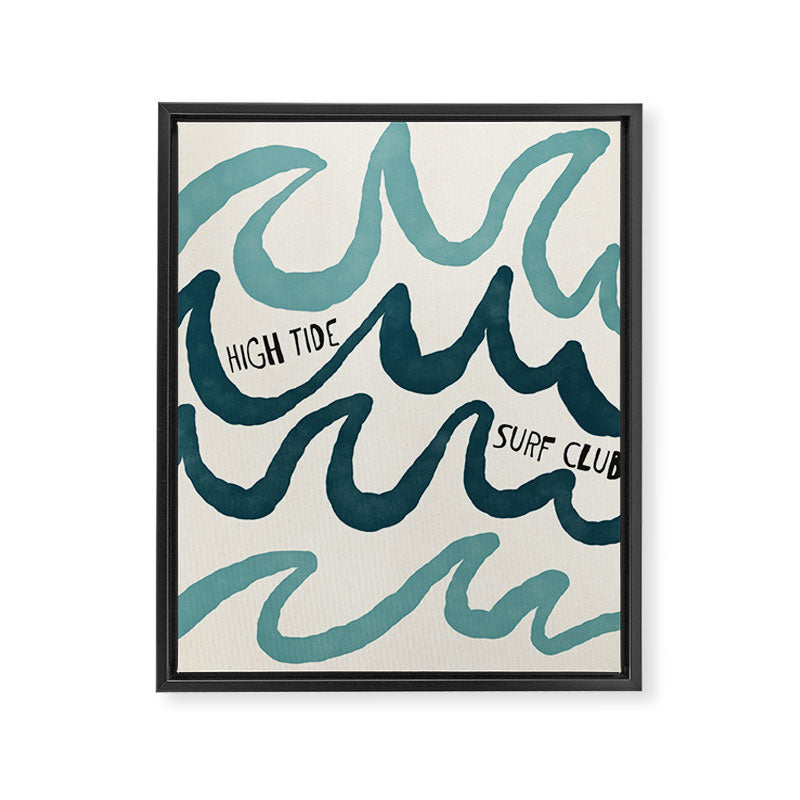 Coastal Art Print - High Tide Surf Club Framed Canvas Print Gallery Image 6