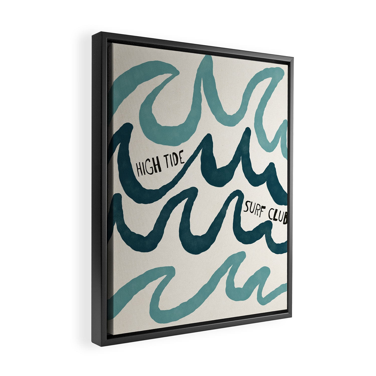 Coastal Art Print - High Tide Surf Club Framed Canvas Print Gallery Image 2