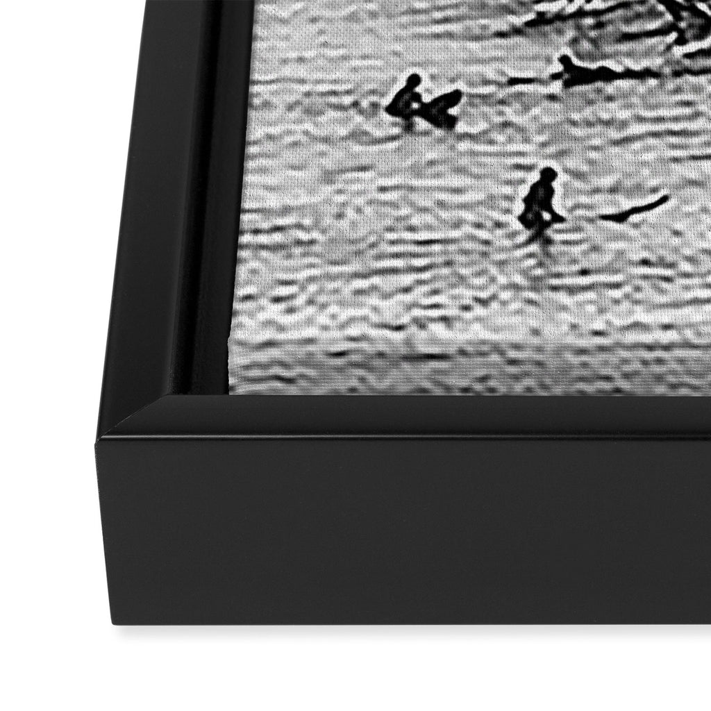 Everyone Is Here - Modern Surf Photograph Framed Canvas Print Gallery Image 3