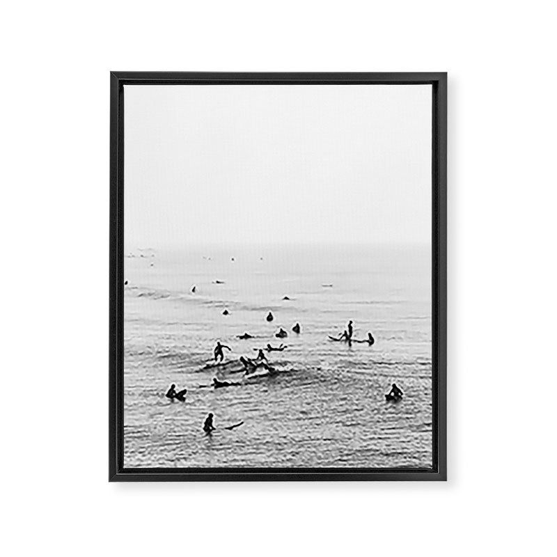 Everyone Is Here - Modern Surf Photograph Framed Canvas Print Gallery Image 8