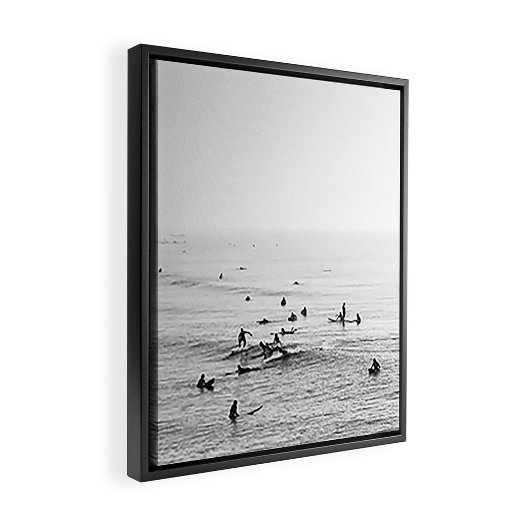 Everyone Is Here - Modern Surf Photograph Framed Canvas Print Gallery Image 2