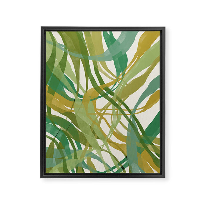 Green Twist - Modern Art Print Framed Canvas Print Gallery Image 1
