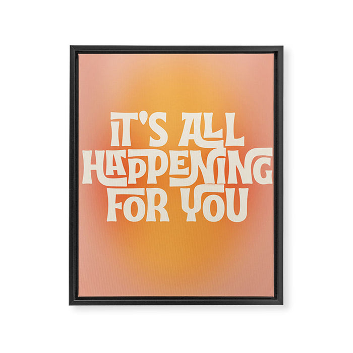It's All Happening For You - Modern Art Print Framed Canvas Print Gallery Image 1