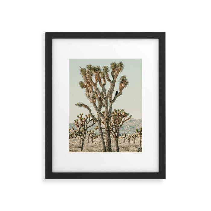 Joshua Tree With Crow - Modern Fine Art Photograph Framed Art Print Gallery Image 1