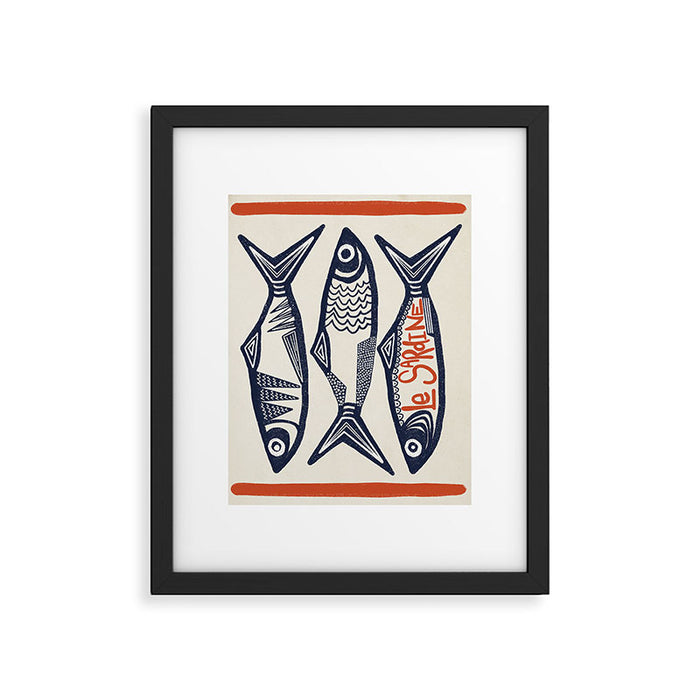 Le Sardine Retro Inspired Art Print Framed Art Print Gallery Image 1