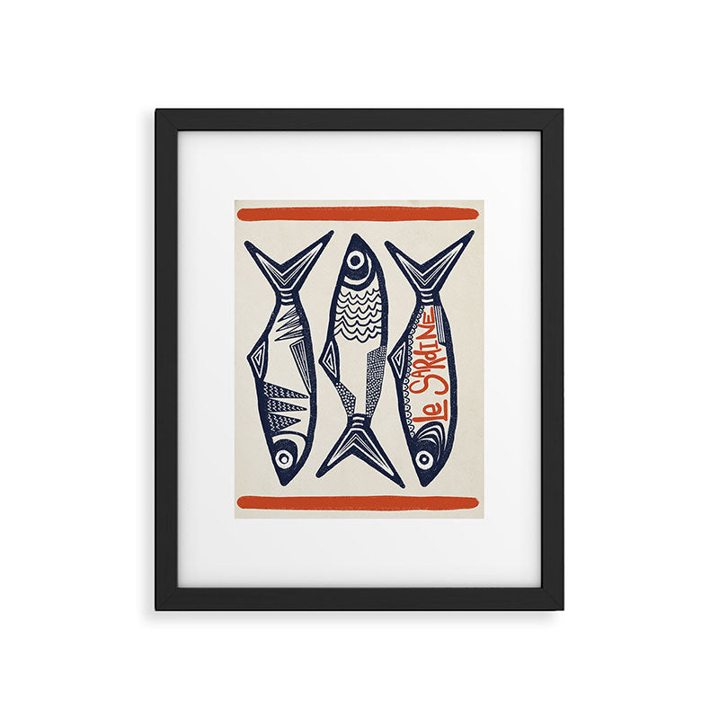 Le Sardine Retro Inspired Art Print Framed Art Print Gallery Image 5