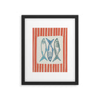 Le Sardine With Pink Stripes - Retro Art Print Framed Art Print Gallery Image 6