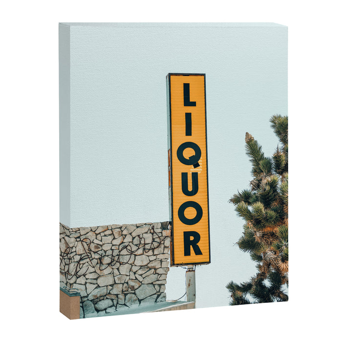 Liquor Sign - Retro Art Print Canvas Print Gallery Image 1