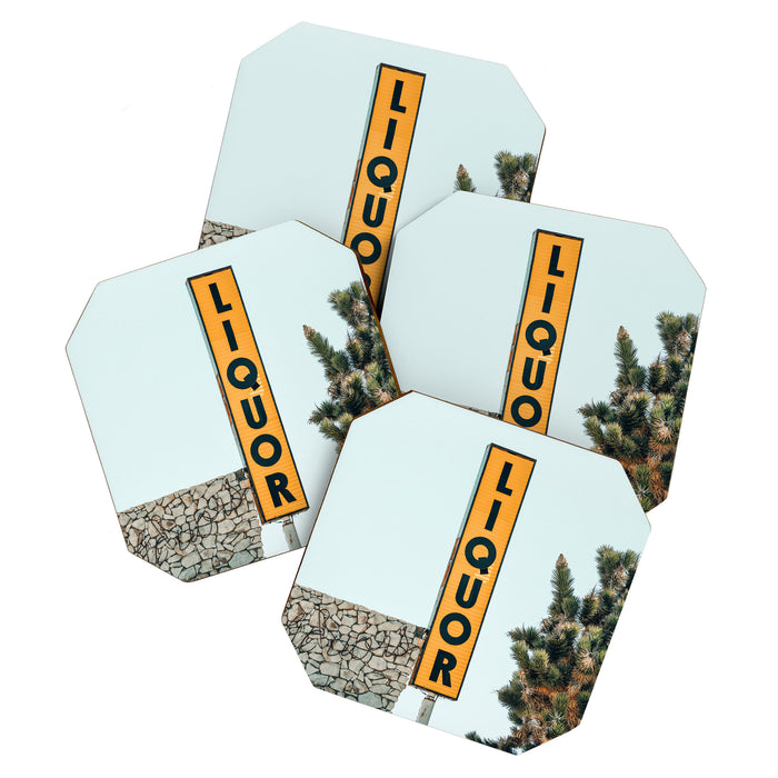 Liquor Sign - Retro Art Print Coaster Gallery Image 1