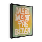 Meet Me At The Beach - Modern Typography Print Framed Canvas Print Gallery Image 2