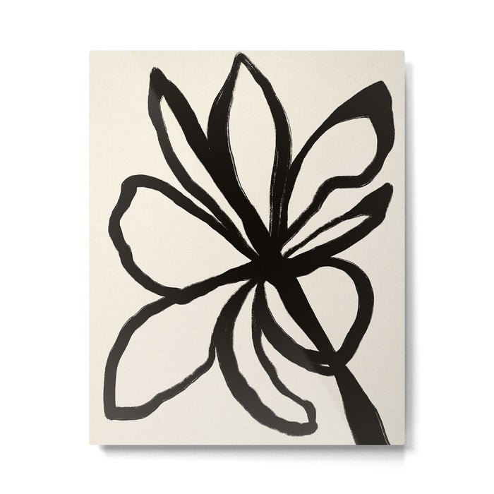 Midnight Floral #1 - Abstract Art Print Metal Print Gallery Image 1