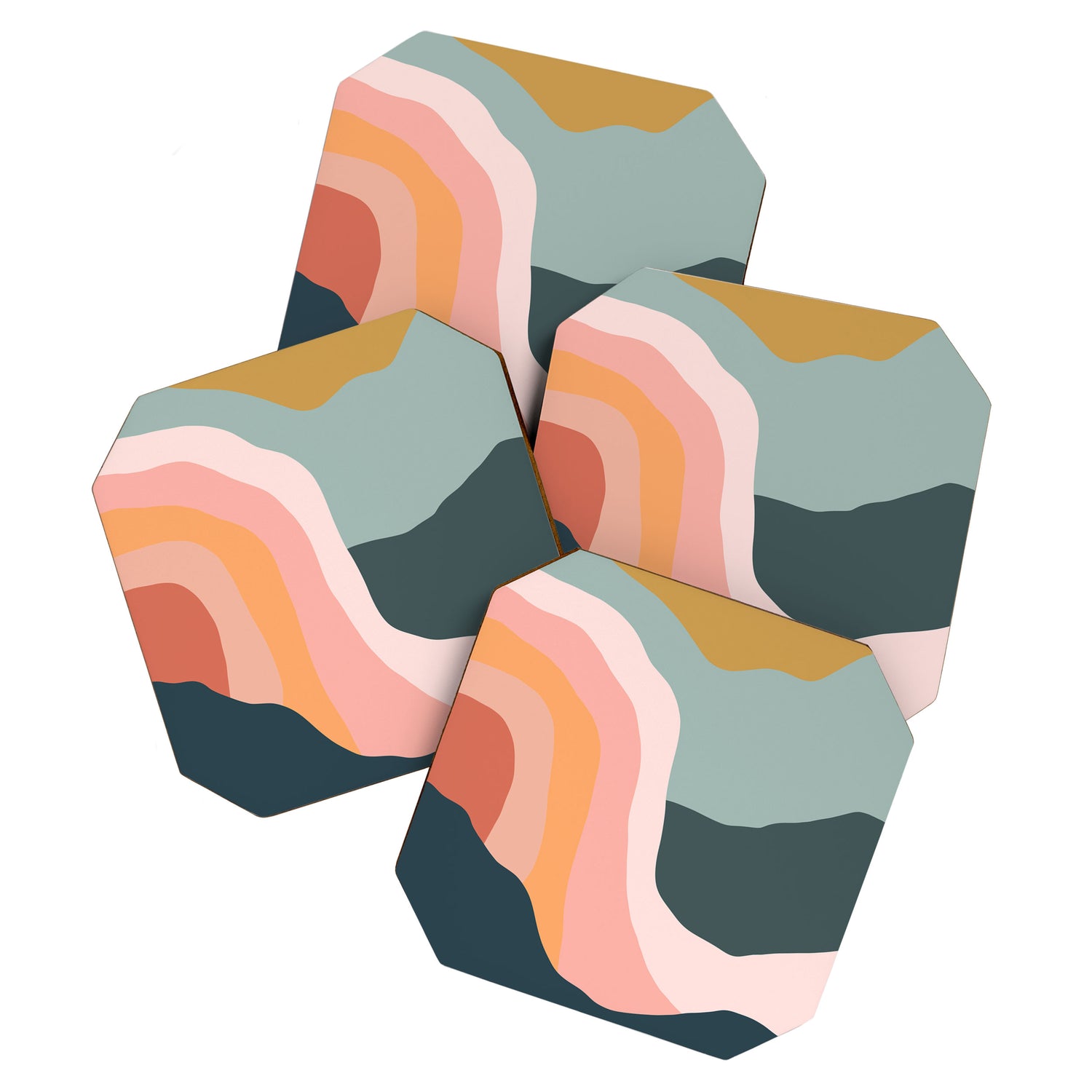 Minimal Landscape #9 - Modern Art Print Coaster Gallery Image 1