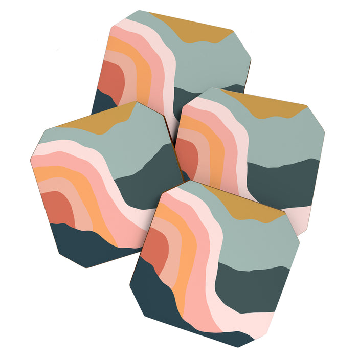 Minimal Landscape #9 - Modern Art Print Coaster Gallery Image 1