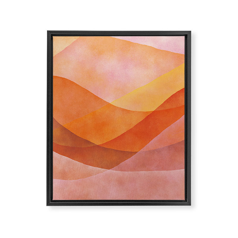 Modern Abstract Art Print - Watercolor Mountain #8 Framed Canvas Print Gallery Image 8