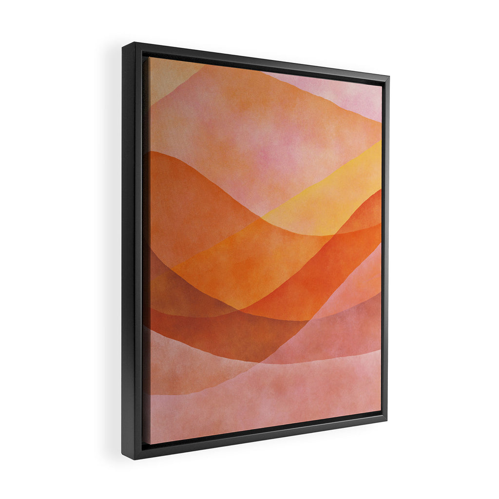 Modern Abstract Art Print - Watercolor Mountain #8 Framed Canvas Print Gallery Image 2