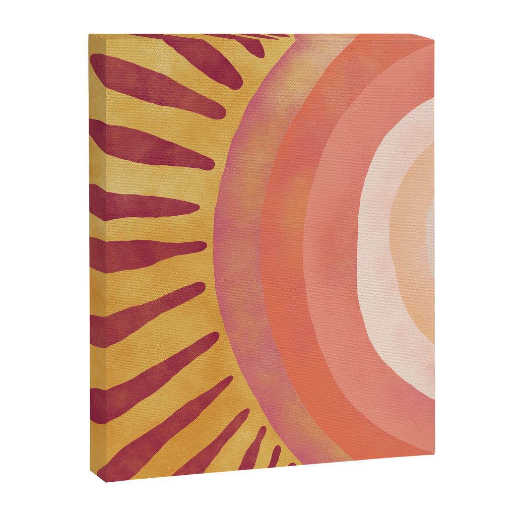 Modern Art Print - Watercolor Sun #1 Canvas Print Gallery Image 6